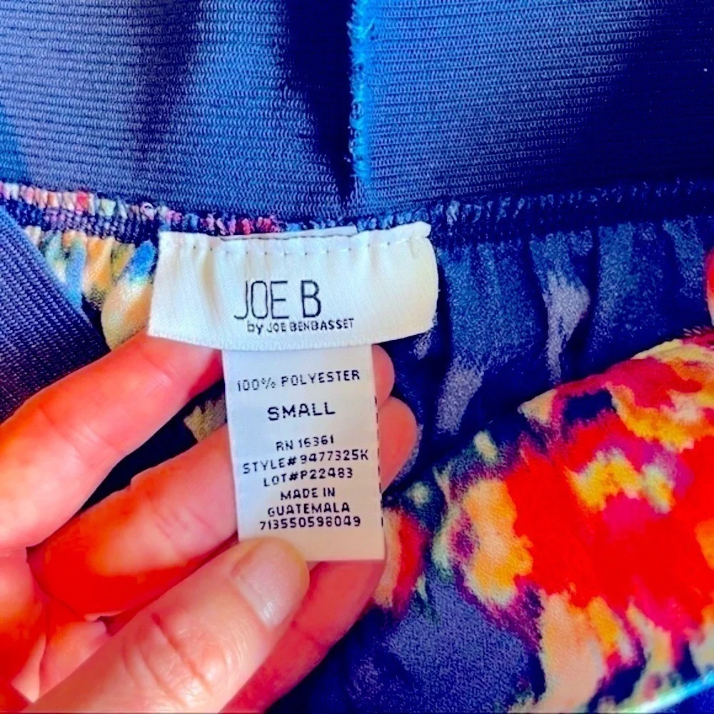 Joe Benbasset Mini Skirt Women’s Blue Foral Size Small